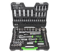 SET DI UTENSILI DA 108 PEZZI CON BUSSOLE ESAGONALI DA 1/4" E 1/2" - FINITURA ZIN
