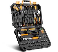 Set di utensili da 128 pezzi - Kits di attrezzi per uso domestico generico, set di strumenti di riparazione automatica, con custodia di plastica per attrezzi