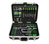 SET DI UTENSILI DA 135 PEZZI IN ALLUMINIO CON BUSSOLE DA 1/4" E 1/2" - FINITURA