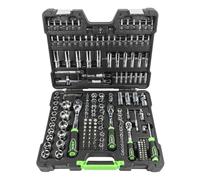 SET DI UTENSILI DA 179 PEZZI CON BUSSOLE ESAGONALI DA 1/4", 3/8" E 1/2" - FINITU