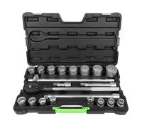 Set Di Utensili Da 21 Pezzi Con Bussole A 12 Punte Da 3/4" - Finitura Zincata