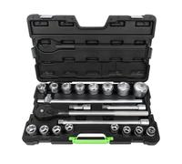 ESTUCHE DE HERRAMIENTAS CON 21 PIEZAS AUTOCLE 3/4" 6 CANTOS