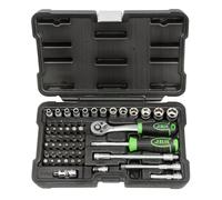 SET DI UTENSILI DA 56 PEZZI CON BUSSOLE ESAGONALI DA 1/4" - FINITURA ZINCATA