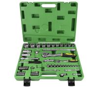 SET DI UTENSILI DA 60 PEZZI CON BUSSOLE SPLINE DA 1/2" E 1/4" - FINITURA ZINCATA