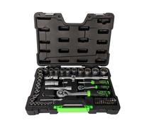 SET DI UTENSILI DA 74 PEZZI CON BUSSOLE BI-ESAGONALI DA 1/2" E 1/4" - FINITURA Z