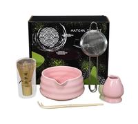 Set di utensili da cerimonia da tè - 5 pezzi tradizionale Matcha Set di frusta in autentico e scoop per preparare tè verde, regalo per la famiglia, gli amici e i coll