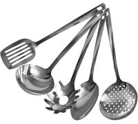Set di utensili da cucina 5 pezzi, mestoli in acciaio inossidabile, utensili lav