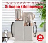 Set di utensili da cucina da 19 pezzi: la tua soluzione pratica e completa per l'uso quotidiano! Questo versatile set di utensili da cucina include tutti gli elementi essenziali, come cucchiai, spatol