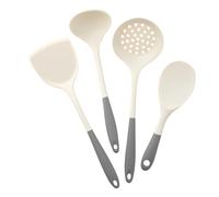 Set di utensili da cucina in silicone, 4 pezzi, paletta, cucchiaio che perde, mestolo per zuppa, per la casa e la cucina delle feste