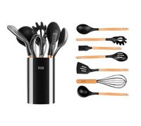 Set di utensili da cucina in silicone, 8 pezzi, cucchiai, spatola, in un comodo contenitore, senza BPA