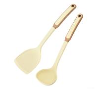 Set di utensili da cucina in silicone con spatola e cucchiaio resistenti al calore, utensili flessibili non da cucina con manici ergonomici per cuocere e friggere (set di set)