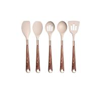 Set di utensili da cucina in silicone resistenti al calore, manico placcato oro rosa, spatola antiaderente, cucchiaio, 5-13 pezzi(K005)