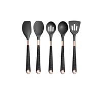 Set di utensili da cucina in silicone resistenti al calore, manico placcato oro rosa, spatola antiaderente, cucchiaio, 5-13 pezzi(B005)