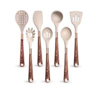 Set di utensili da cucina in silicone Set di utensili da cucina in silicone, manico placcato oro rosa resistente al calore, spatola antiaderente, cucchiaio(K007)