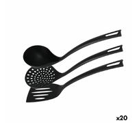 Set di Utensili da Cucina Quttin Nylon Nero 3 Pezzi [20 Unità]