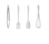 Set di utensili da forno, raschietto in silicone, set da quattro pezzi, frusta uova, spazzola per olio, clip per alimenti per uso alimentare