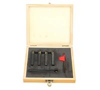 Set di utensili da tornitura indexabili con inserti in carburo cementato per tornio, F4-1 - 10 mm per taglio e smussatura, inserto indexabile triangolare con 3 spigoli di taglio