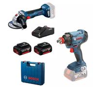 Bosch GDX 180-LI + GWS 180-LI (2 x 4.0Ah; GAL 18V-40)