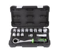 SET DI UTENSILI GO-THROUGH DA 14 PEZZI CON BUSSOLE DA 1/2" - FINITURA ZINCATA