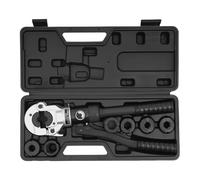 Set di utensili idraulici, 80 k·N, pinza per tubi V Contur V12, V14, V15, V16, V18, V22, V28, pinza crimpatrice per tubi di rame (nero)