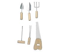 Set di utensili in miniatura - Sega, Rateau, Cazzuola - 6 pz