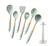 Set di Utensili in Silicone 7 Pezzi con Manico Lungo Resistente al Calore
