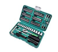 Set di utensili manuali compatti da 130 pezzi Cassetta degli attrezzi Cacciaviti Pinze combinato Set di prolunghe