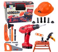 Set di utensili per bambini con trapano senza fili e valigia