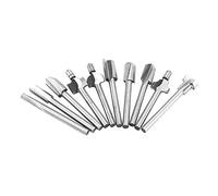Set di Utensili per Fresatura - 10 Bit di Fresatura Rotante HSS 1/8" ad Alta Velocità - Set per Fresa in Metallo duro, Lavorazione del Legno, Intaglio, Rifilatura, Foratura