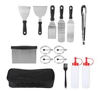 Set di utensili per griglia per barbecue in acciaio inossidabile Accessori per piastre antiaderenti Kit per grigliate per barbecue per cucinare all'aperto domestica Chef