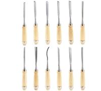 Set di utensili per intagliare il legno, kit da 12 pezzi con lame in acciaio ad alto tenore di carbonio, manici ergonomici e custodia in legno