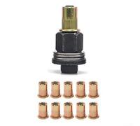 Set di utensili per rivetti a mano per dadi rivetti M6 - Rivettatrice manuale con 10 dadi rivettati in metallo, nero e rame, per riparazioni industriali, fai da te e applicazioni edili