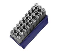 Set di Utensili per stampaggio Metalli Kit for stampaggio Metalli in Acciaio 3/4/5/6/8mm Numero Lettera Alfabeto Punch Tools Fai da Te(5mm Number)