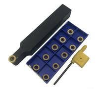 Set di utensili per tornio con 10 inserti in carburo RCMT10T3M0 YBC251 Supporto in acciaio legato ad alta presa facile da cambiare per precisione per semifinitura e finitura per la lavorazione del