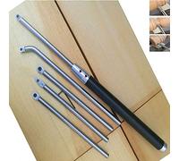 Set di utensili per tornio, utensile da troncatura in acciaio legato duro, utensile intercambiabile per finitura tornio per legno, per hobbisti o falegnami del legno (6 pezzi)