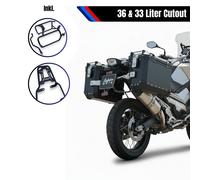 Set Di Valigie 36L/33L E Supporto Neri Per Honda X-ADV 750 Cutout
