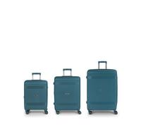 Set di valigie (cabina, media e grande) espandibili Saori rigide con capacità fino a 220,7 litri, turchese