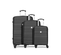 Set di valigie CHECK.IN Paradise - 3 pezzi | valigia grande e valigia a mano in materiale ABS con chiusura a combinazione - cinghia per il corpo incrociato | volume: 32 L / 62 L / 100 L