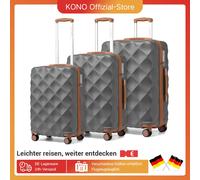 Set di valigie da 3 pezzi per viaggiatori britannici: guscio rigido leggero, 4 ruote spinner, lucchetto TSA, valigia da check-in da 20 "24" 28"