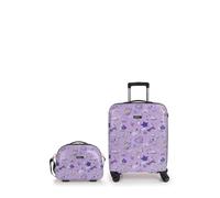 Set di valigie da cabina e trousse Funny, viola