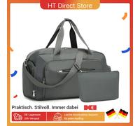 Set di valigie da viaggio Kono Borsa da weekend in 2 pezzi con scomparto per scarpe e borsa per cosmetici Design multicamera per sport da viaggio