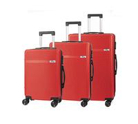 SET DI VALIGIE DAM Set di 3 valigie trolley rigide 110,2 l ABS Nero, Rosso
