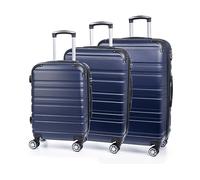 SET DI VALIGIE DAM Set di 3 valigie trolley rigide 116,66 l ABS Blu, Nero