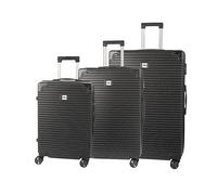 SET DI VALIGIE DAM Set di 3 valigie trolley rigide 138,24 l ABS Nero con dettagli in argento