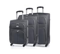 SET DI VALIGIE DAM Set di 3 valigie trolley semirigide 97,88 l Nylon Grigio scuro