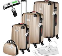 ® Set Di Valigie Rigide Cleo, 4 Pezzi, Trolley M, L E XL, Beauty Case Impilabile