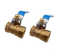 Set di valvole a sfera in ottone forgiato ad alte prestazioni, 2 pezzi, per la gestione del flusso di acqua e olio (1/2")