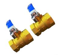 Set di valvole a sfera in ottone forgiato ad alte prestazioni, 2 pezzi, per la gestione del flusso di acqua e olio (1")