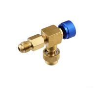 Set di valvole di controllo in ottone ad alta resistenza per HVAC e aria condizionata, compatibile con R22 R404 R407, design del corpo ispessito per un uso affidabile, interfaccia SAE 14 (blu)