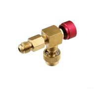 Set di valvole di controllo in ottone ad alta resistenza per HVAC e aria condizionata, compatibile con R22 R404 R407, design del corpo ispessito per un uso affidabile, interfaccia SAE 14 (rosso)
